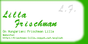 lilla frischman business card